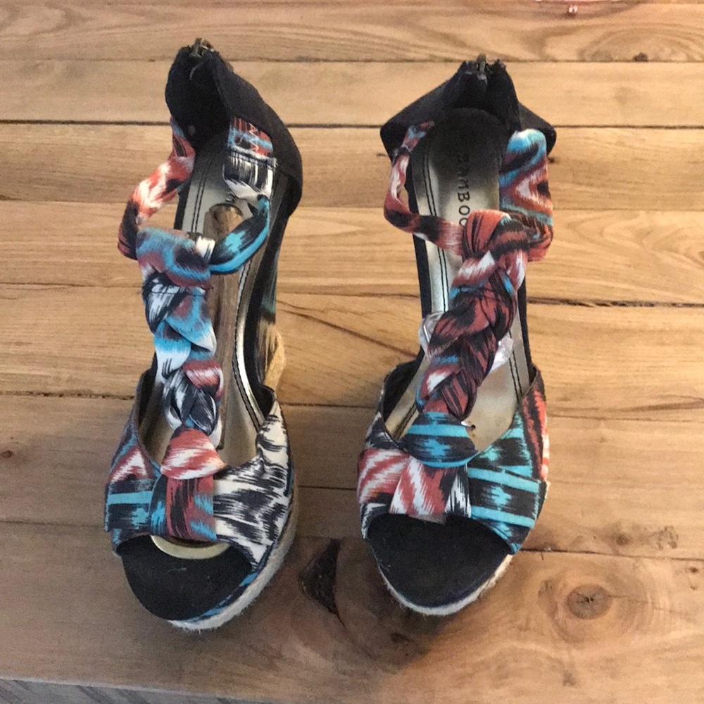 Multi color wedge heels, fun & sexy